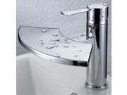 Single Handle Waterfall Sink Faucets Ultra Luxury Bathroom Polishing Basin Sink Taps Chrome