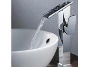 Single Handle Waterfall Sink Faucets Ultra Luxury Bathroom Polishing Chrome Basin Taps