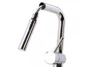 Modern Swivel Pull Out Brass Chrome Finished Kitchen Sink Faucets Mixer Taps