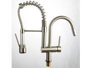 Polished Nickel Finish Solid Brass High Pressure Kitchen Faucet