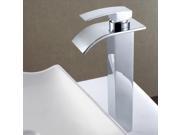 Single Handle Waterfall Style Faucet Bathroom Lavatory Basin Sink Mixer Tap Chrome Polished