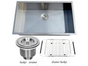 30 x 18 18 Gauge Fashionable Stainless Steel Single Bowl Hand Made Undermount Kitchen Sink with Draining Basket