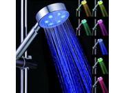 ABS Rainfall 7 Colors Changing LED Flash Light Bathroom Hand Held Shower Head