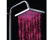 8 LED Thermostatic Contemporary Rainfall Shower Head with Temperature Controlled LED Light