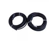 One Pair 25FT 6mm2 Solar Cable Wire with MC4 Male and Female Black