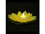 Beautiful Lotus Shaped LED Wishing Lamp Water Lantern Yellow