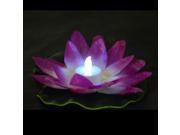 Beautiful Lotus Shaped LED Wishing Lamp Water Lantern Purple