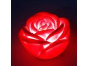 Romantic Rose Flower Colorful Night Light Red