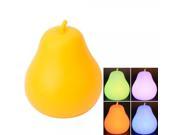 Colorful LED light Pear Nightlight Lamp Orange