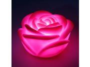 Romantic Rose Flower Colorful Night Light Pink