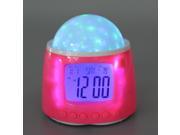 Second Generation Romantic Music Galaxy Star Projector Digital Alarm Clock Pink