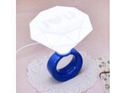 Creative USB Diamond Ring Shaped Night Light Blue