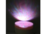 Round Colorful Ocean Wave Projector Lamp White