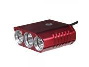 KINFIRE CREE XM L T6 CREE R5 Three Light Beads 5 Modes A30 LED Headlight for Bicycle Red