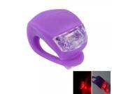 Waterproof Double Red LED Light with Purple Silicone for Bicycle