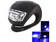 Waterproof Double Blue LED Light with Black Silicone for Bicycle