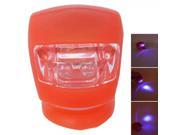 Waterproof Double Blue LED Light with Orange Silicone for Bicycle