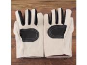 White Canvas Leather Labor Gloves Wear Resistant Protective Gloves