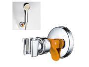 Adjustable Shower Head Holder with Suction Cup Chrome Bracket