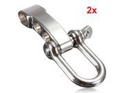 2pcs U Anchor Shackle SUS Adjustable Bracelet Buckles Shackle