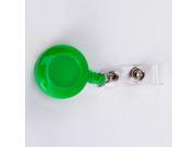 5pcs Green Retractable ID Badge Reels with Belt Clip