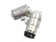45x Pocket Mini Microscope Magnifier LED Jeweler Loupe