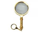 3.5 X 80mm Magnifier with Carved Handle 80 Golden