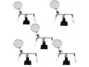 5pcs 5x Desktop Magnifying Glass Magnifier with Supporting Fixture