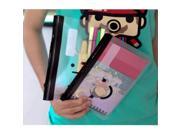 Mustache or Smiling Face Style PVC Stationery Bag Pencil Case with Zipper Transparent
