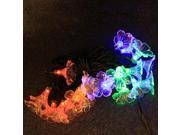 20LED Solar Christmas Decorative String Light with Flowers Shaped