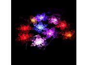Snowflake Shape 1.7M Christmas Party Battery String Light Colorful