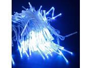 10M 100 LED Xmas Optical String Flashing Light Blue