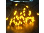 60 LED Light Solar String Lamp Festival Deco Yellow