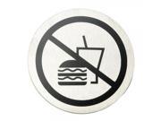 Don t Eat Snacks Metal Adhesive Marking Wall Sign Silver Black