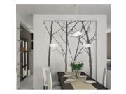 4pcs All matching Removable Wallpaper Wall Stickers with Tree Pattern Large Size Light Gray