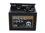 Cool Luminous Skull Style Coin Bank Saving Pot Money Box Black