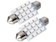 2pcs Bicuspid 41MM 16-SMD 1210 LED 5800-6500K Car LED Light Blue Light 2pcs Bicuspid 41MM 16-SMD 1210 LED 5800-6500K Car LED Light Blue Light