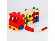 Intelligence Reassembly Screw Car Wooden Toy