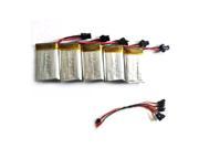 JJRC H8C DFD F183 F182 5x7.4V 500mAh Battery With Charging Cable