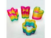 4PCS Classic Toy Rainbow Ring Plastic Spring Coil Toy