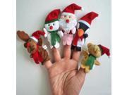 5pcs Christmas Cartoon Gift Puppet Finger Stuffed Toys