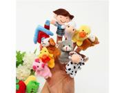 10 PCs Family Finger Puppets Cloth Doll Baby Educational Hand Toy