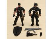 2PCS Special Forces Soldier Toy Action Figure Dynamic Model 1 18