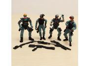 4PCS Military LAPD SWAT United States Police Soldier Model Set
