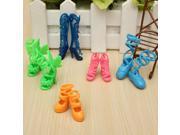Fashion Mix 5 Pairs Different Shoes Boots For Barbie Doll