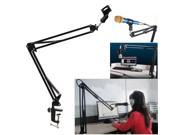 Microphone Suspension Boom Scissor Arm Stand Holder For Broadcast