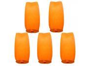5Pcs Cylindrical Chinese Flying Sky Lanterns Kongming Light Orange for Festival