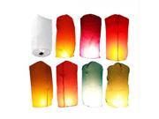 8 Pack Cylindrical Chinese Flying Sky Lanterns Kongming Light Color Mix