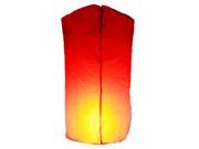 10Pcs Cylindrical Chinese Flying Sky Lanterns Kongming Light Red