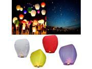 12pcs Wrapped Oval Shape Chinese Flying Sky Lanterns Kongming Light Color Mix with Card for Festival